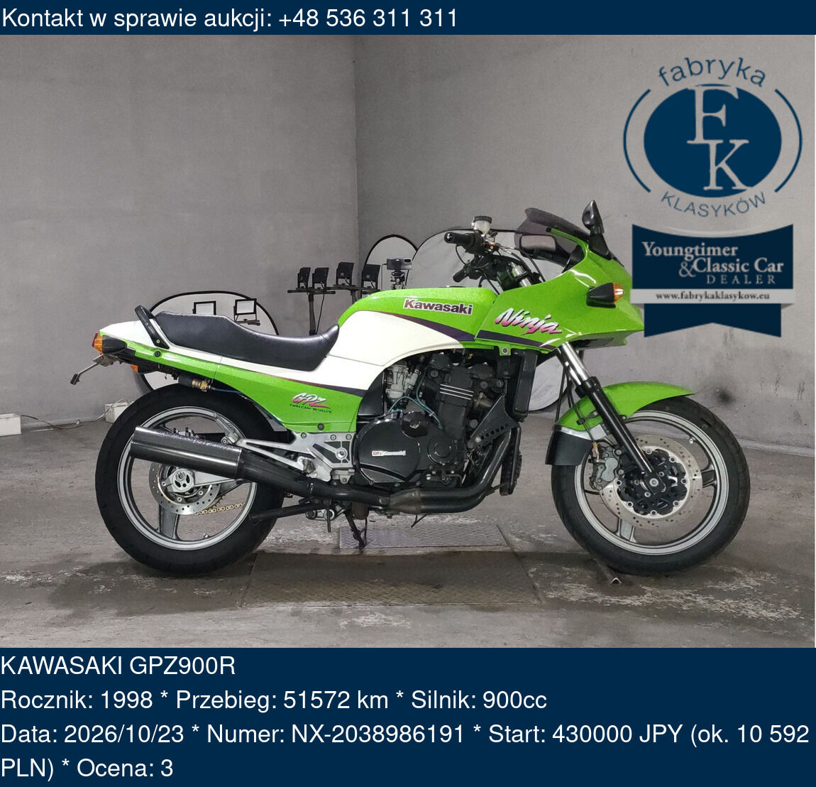 KAWASAKI GPZ900R 1998 - zdjęcie 2