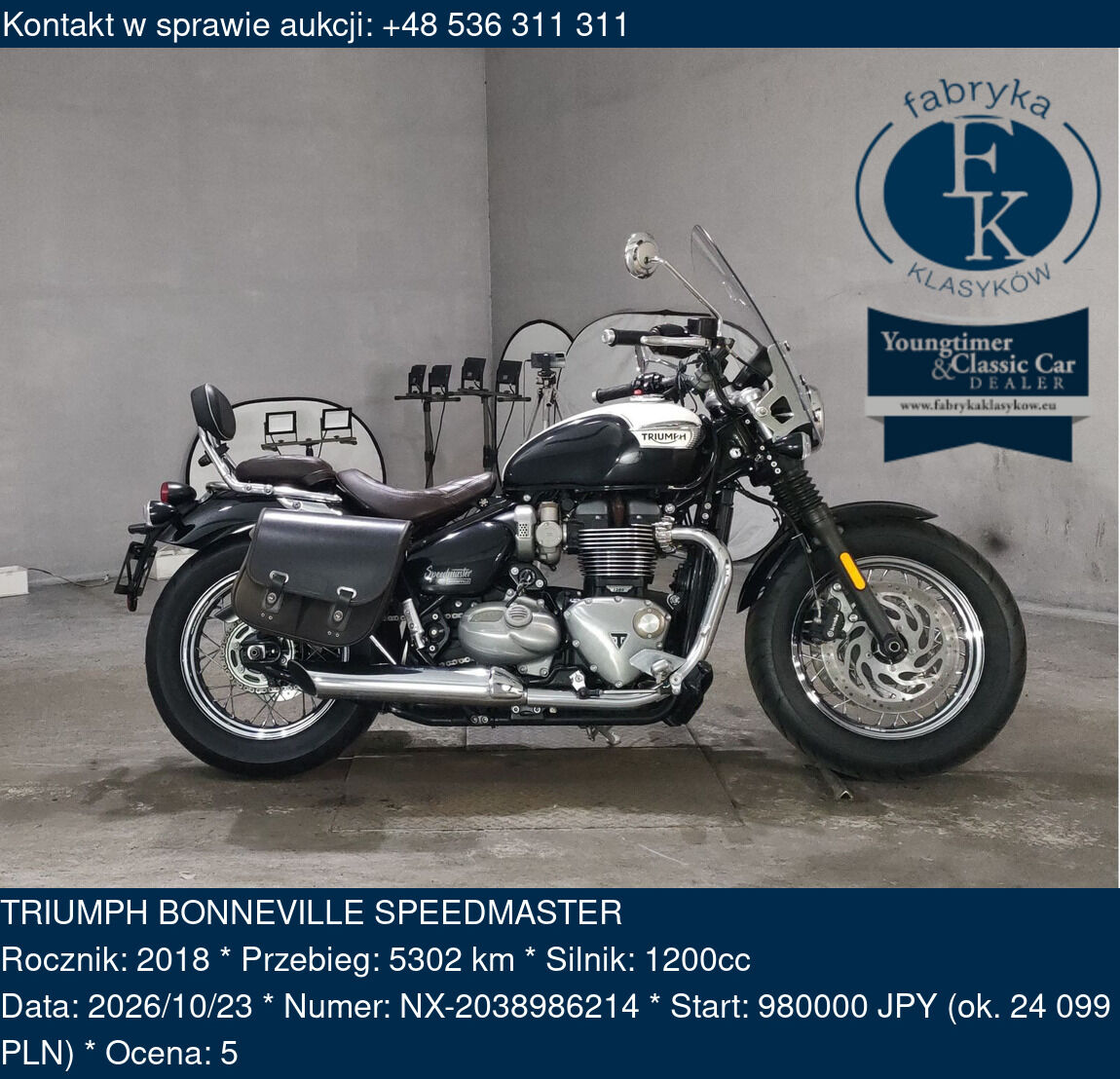 TRIUMPH BONNEVILLE SPEEDMASTER 2018 - zdjęcie 2
