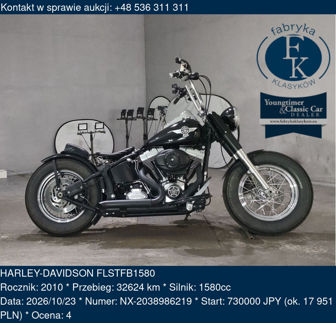 HARLEY-DAVIDSON FLSTFB1580 2010 - zdjęcie 2