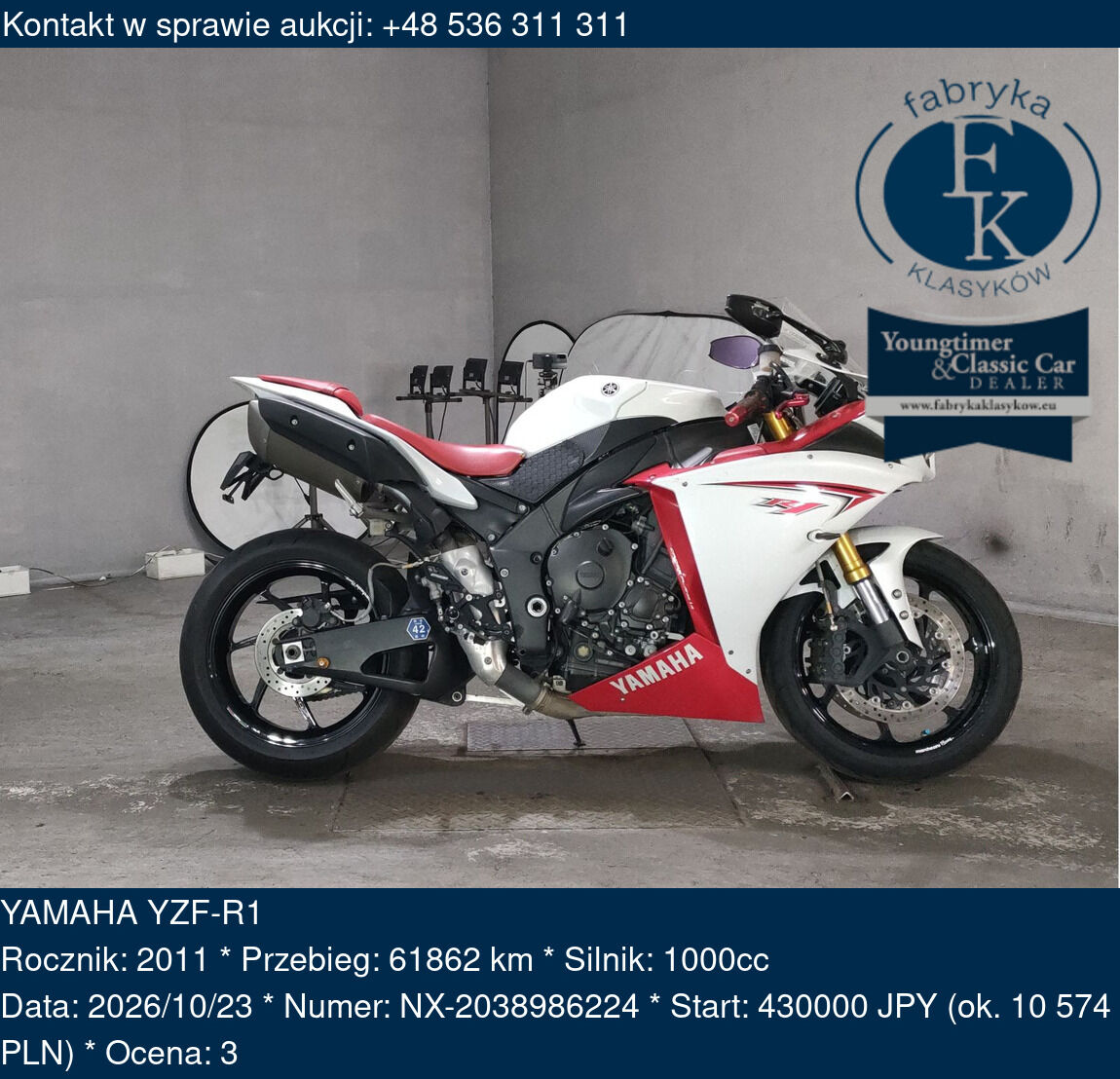 YAMAHA YZF-R1 2011 - zdjęcie 2
