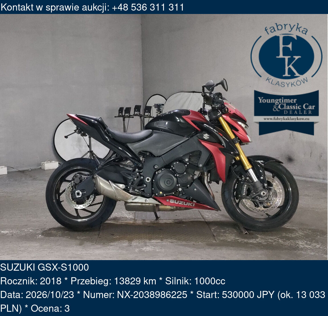 SUZUKI GSX-S1000 2018 - zdjęcie 2