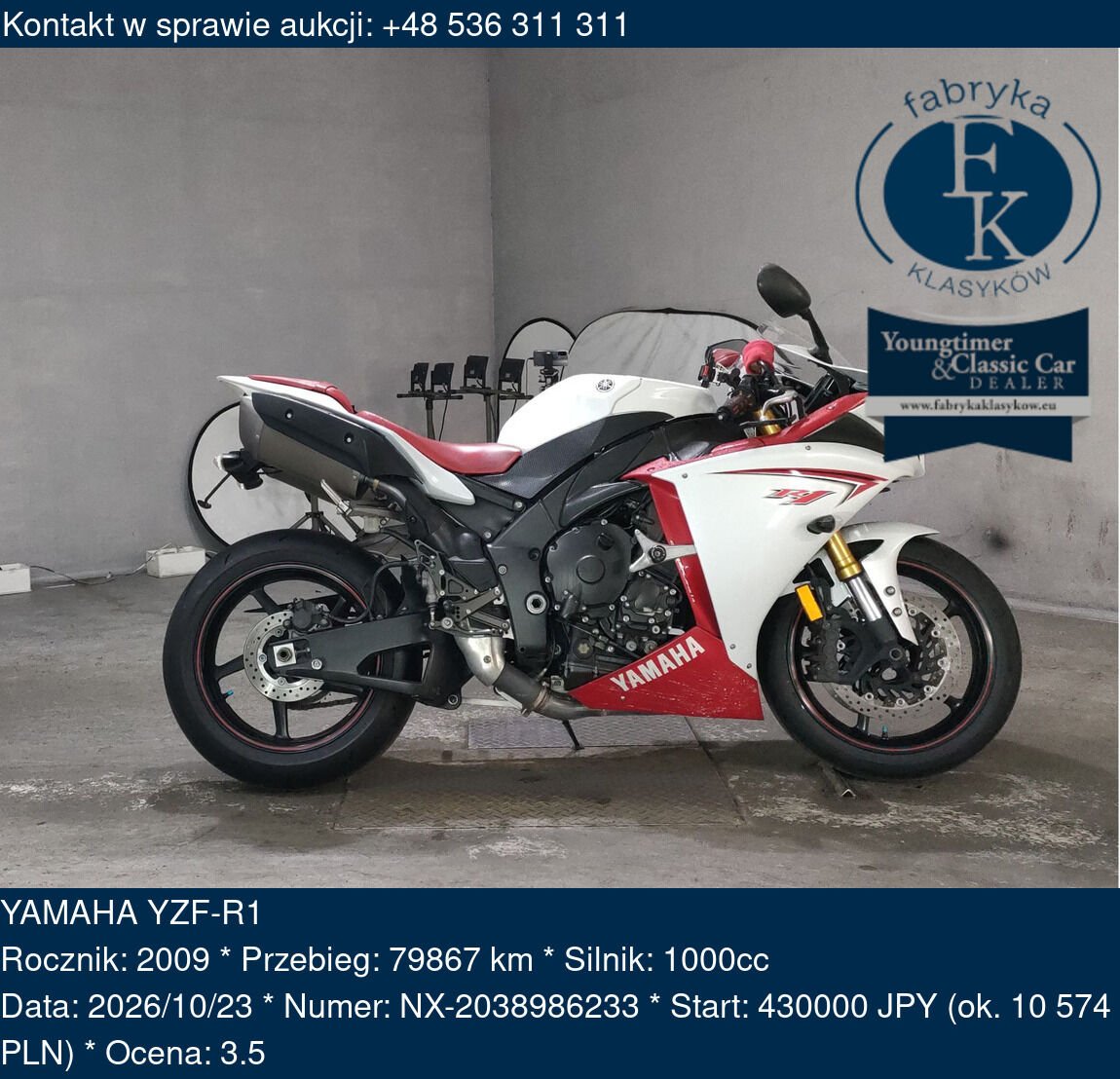 YAMAHA YZF-R1 2009 - zdjęcie 2