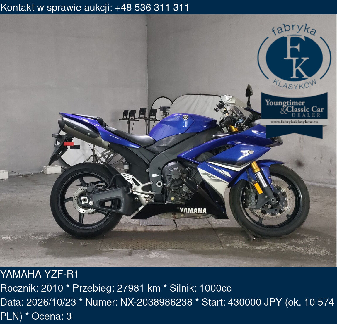 YAMAHA YZF-R1 2010 - zdjęcie 2