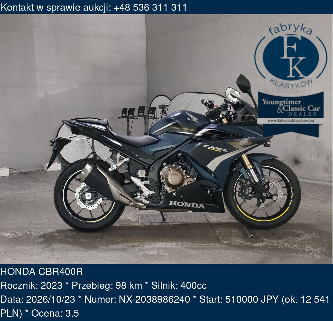 HONDA CBR400R 2023 - zdjęcie 2