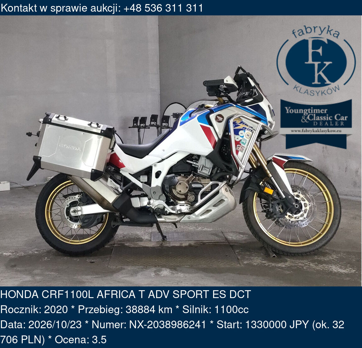 HONDA CRF1100L AFRICA T ADV SPORT ES DCT 2020 - zdjęcie 2