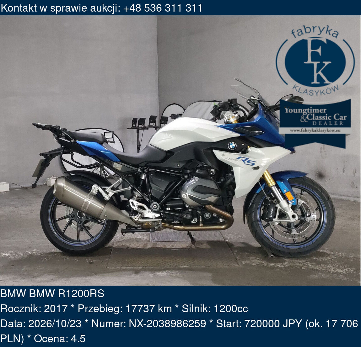 BMW BMW R1200RS 2017 - zdjęcie 2
