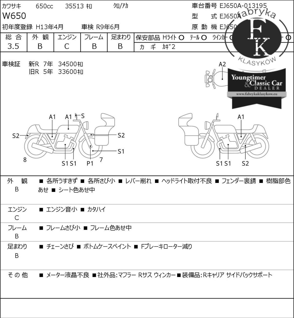 KAWASAKI W650 2001 - zdjęcie 7