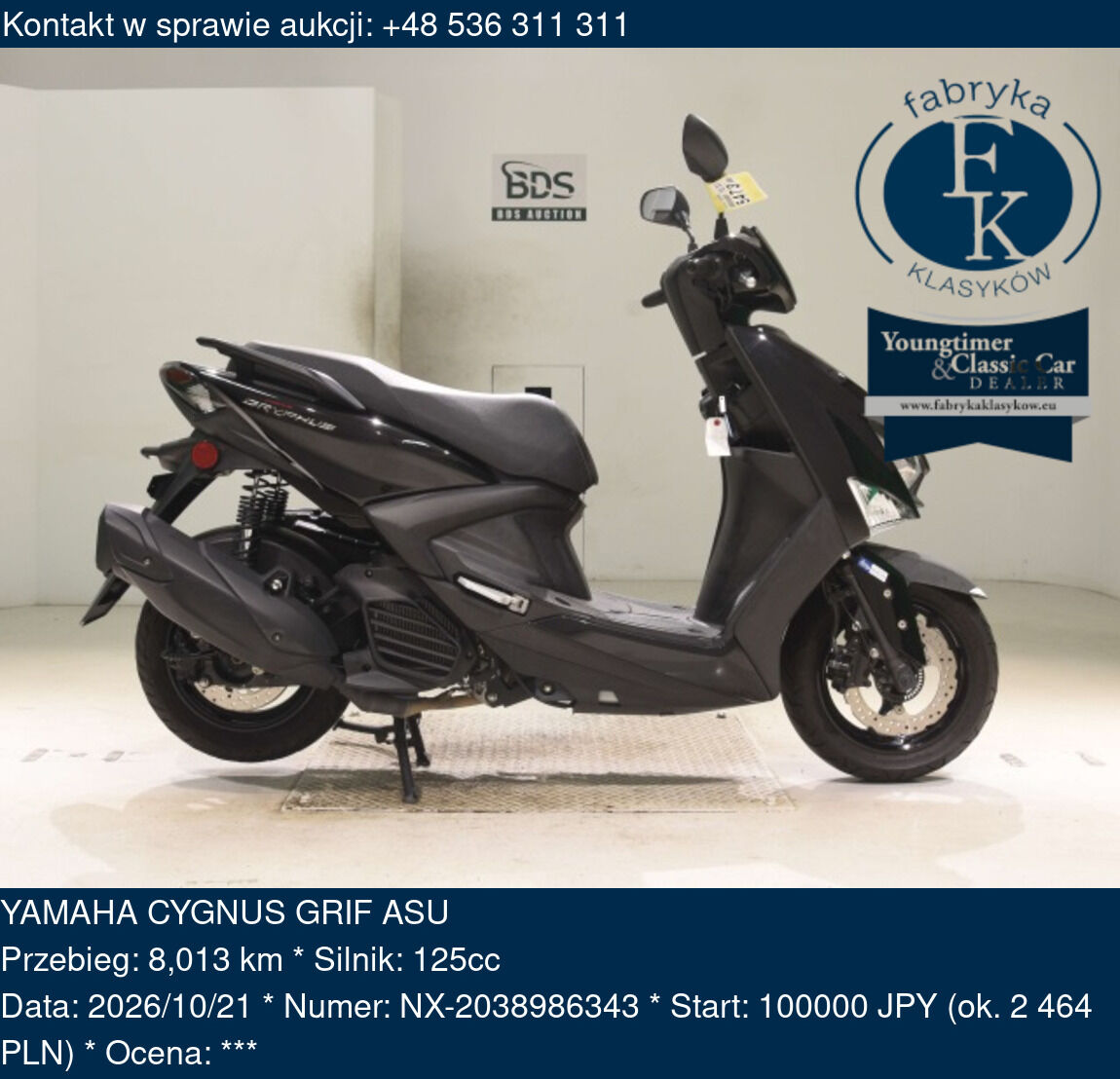 YAMAHA CYGNUS GRIF ASU  - zdjęcie 2