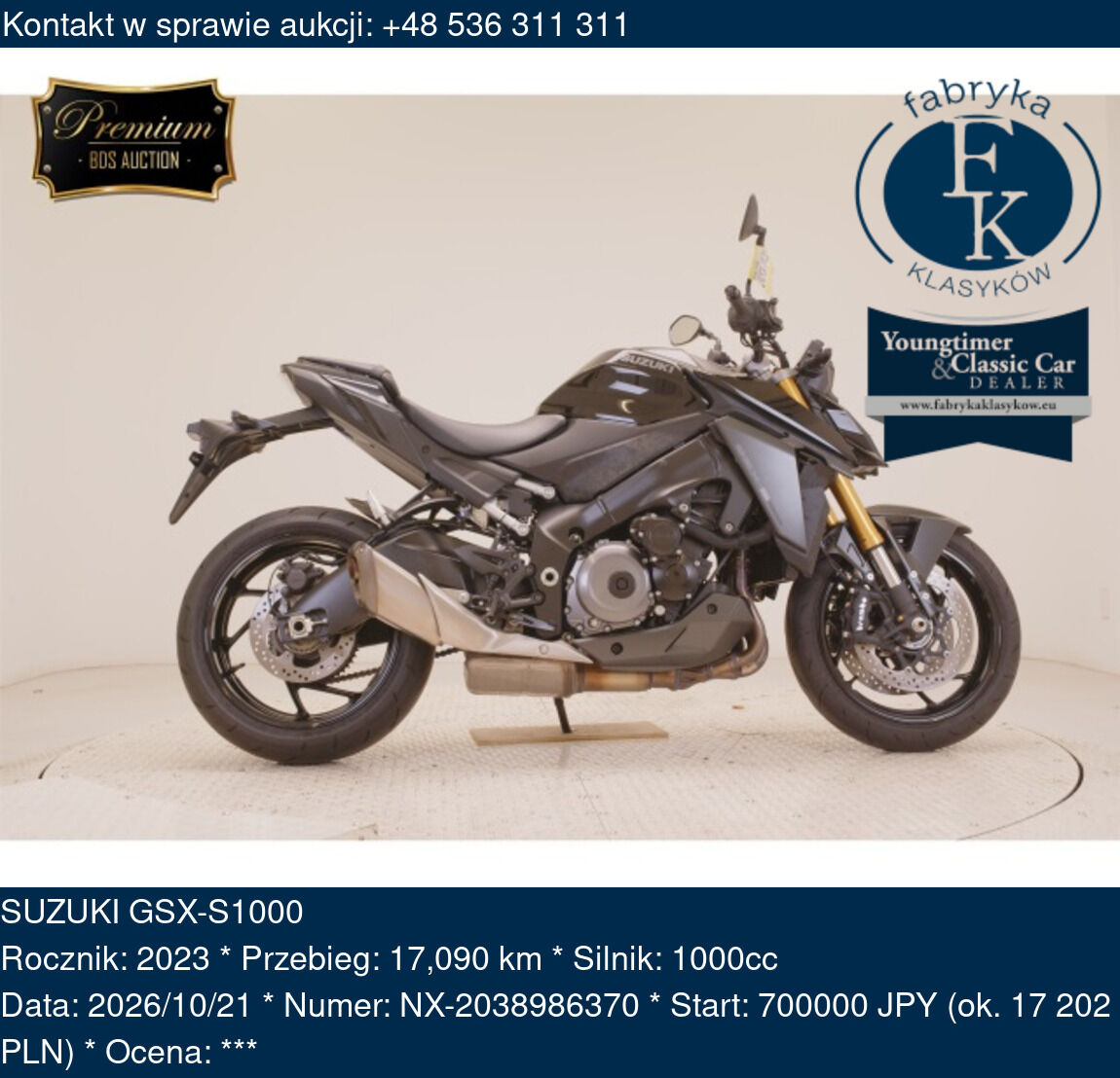 SUZUKI GSX-S1000 2023 - zdjęcie 2