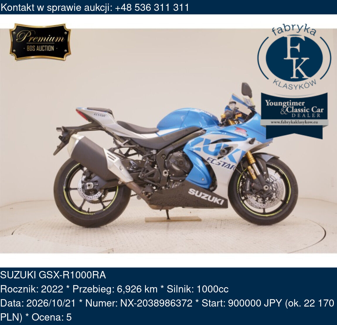 SUZUKI GSX-R1000RA 2022 - zdjęcie 2