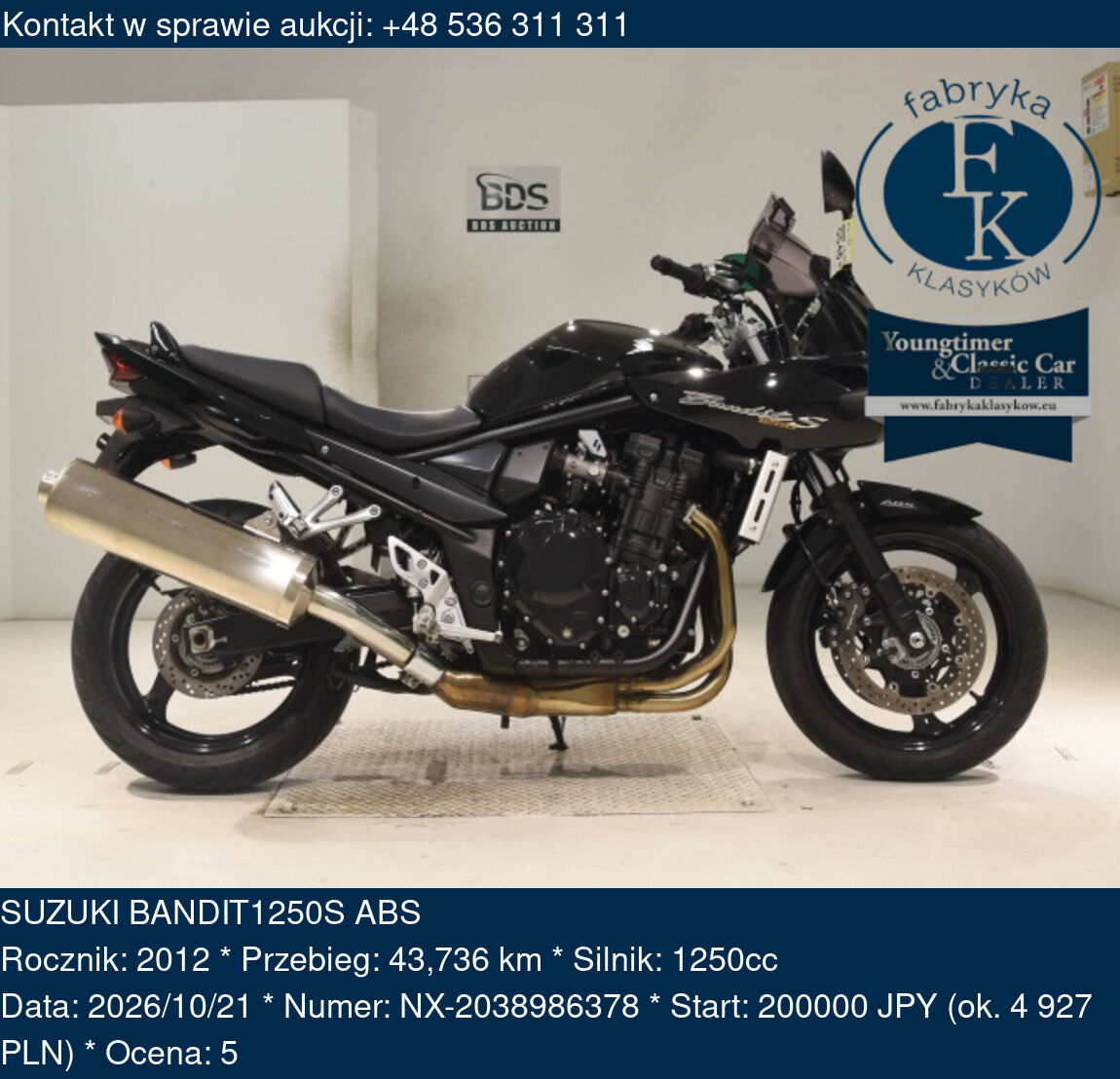 SUZUKI BANDIT1250S ABS 2012 - zdjęcie 2