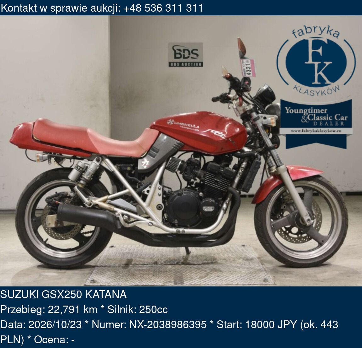 SUZUKI GSX250 KATANA  - zdjęcie 2