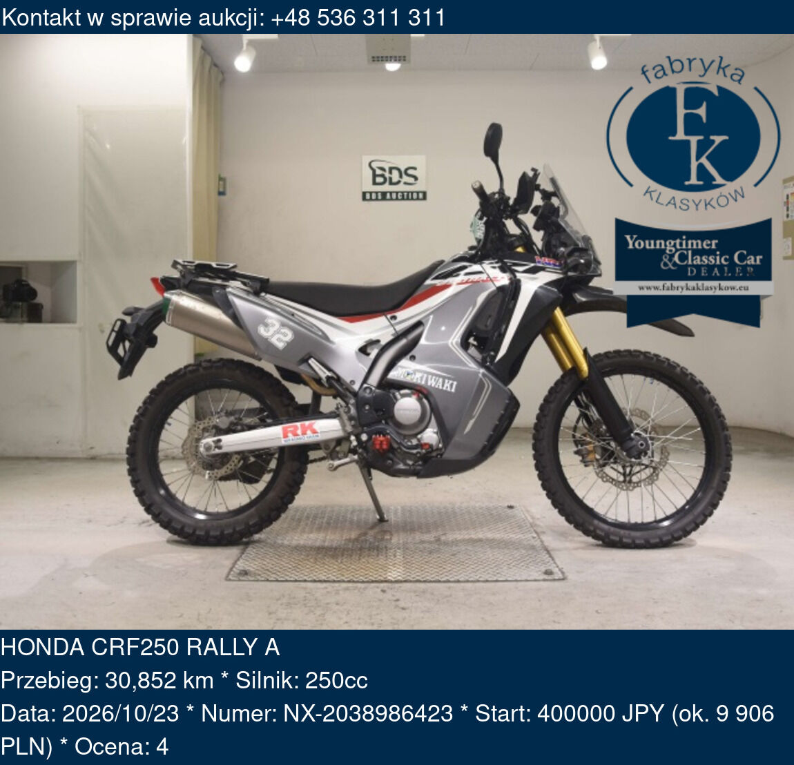 HONDA CRF250 RALLY A  - zdjęcie 2