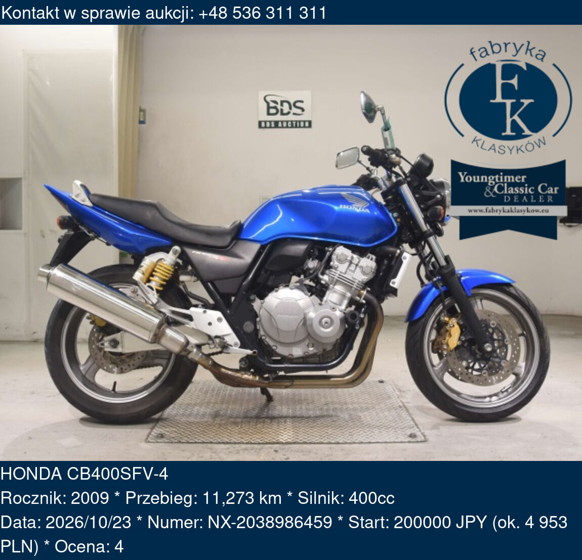 HONDA CB400SFV-4 2009 - zdjęcie 2