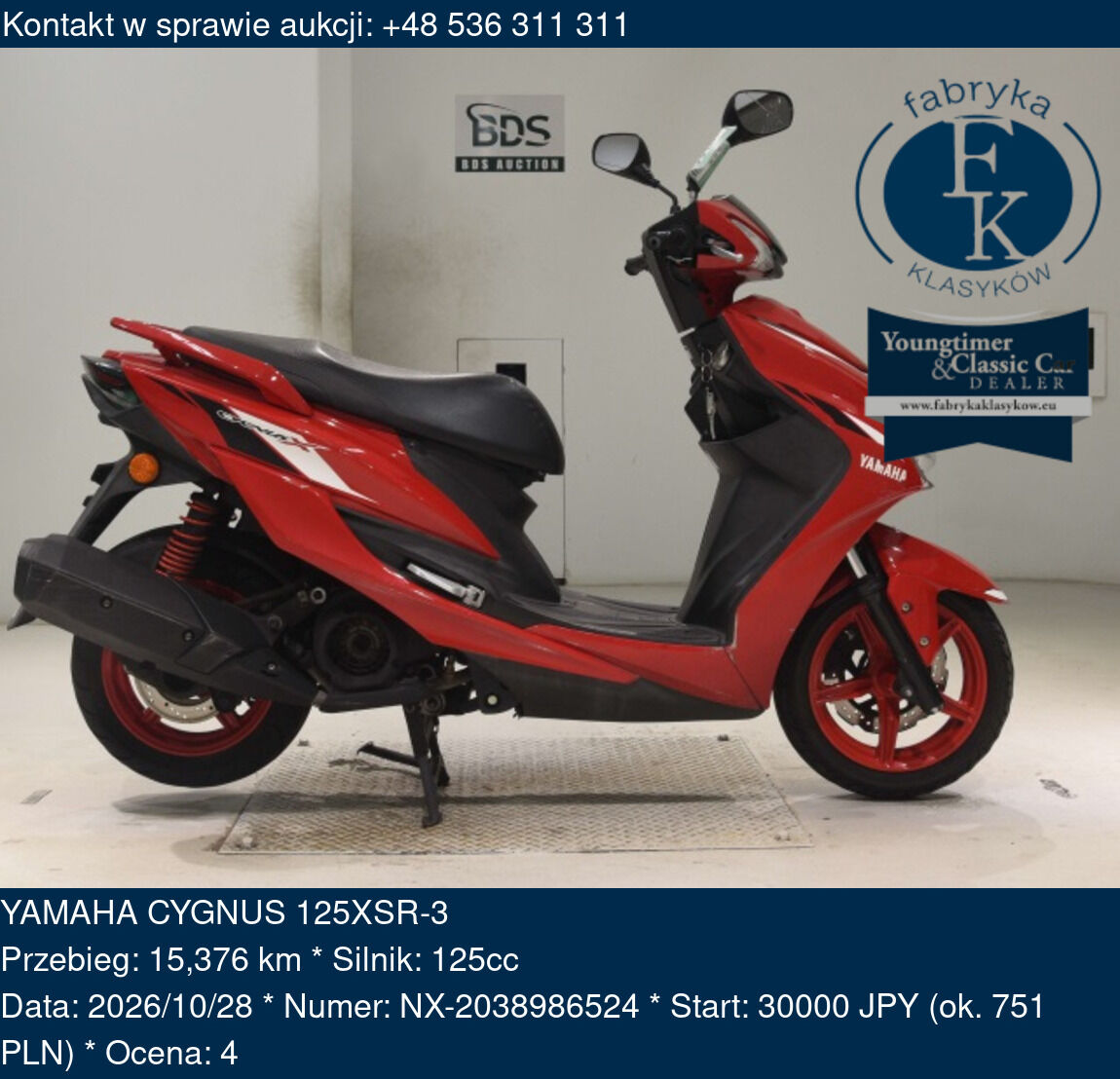 YAMAHA CYGNUS 125XSR-3  - zdjęcie 2