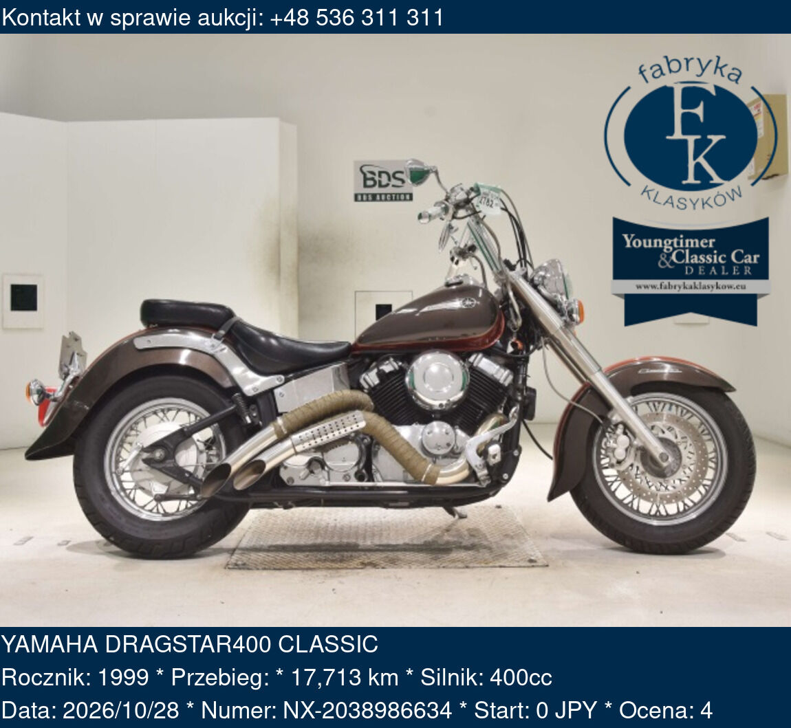 YAMAHA DRAGSTAR400 CLASSIC 1999 - zdjęcie 2