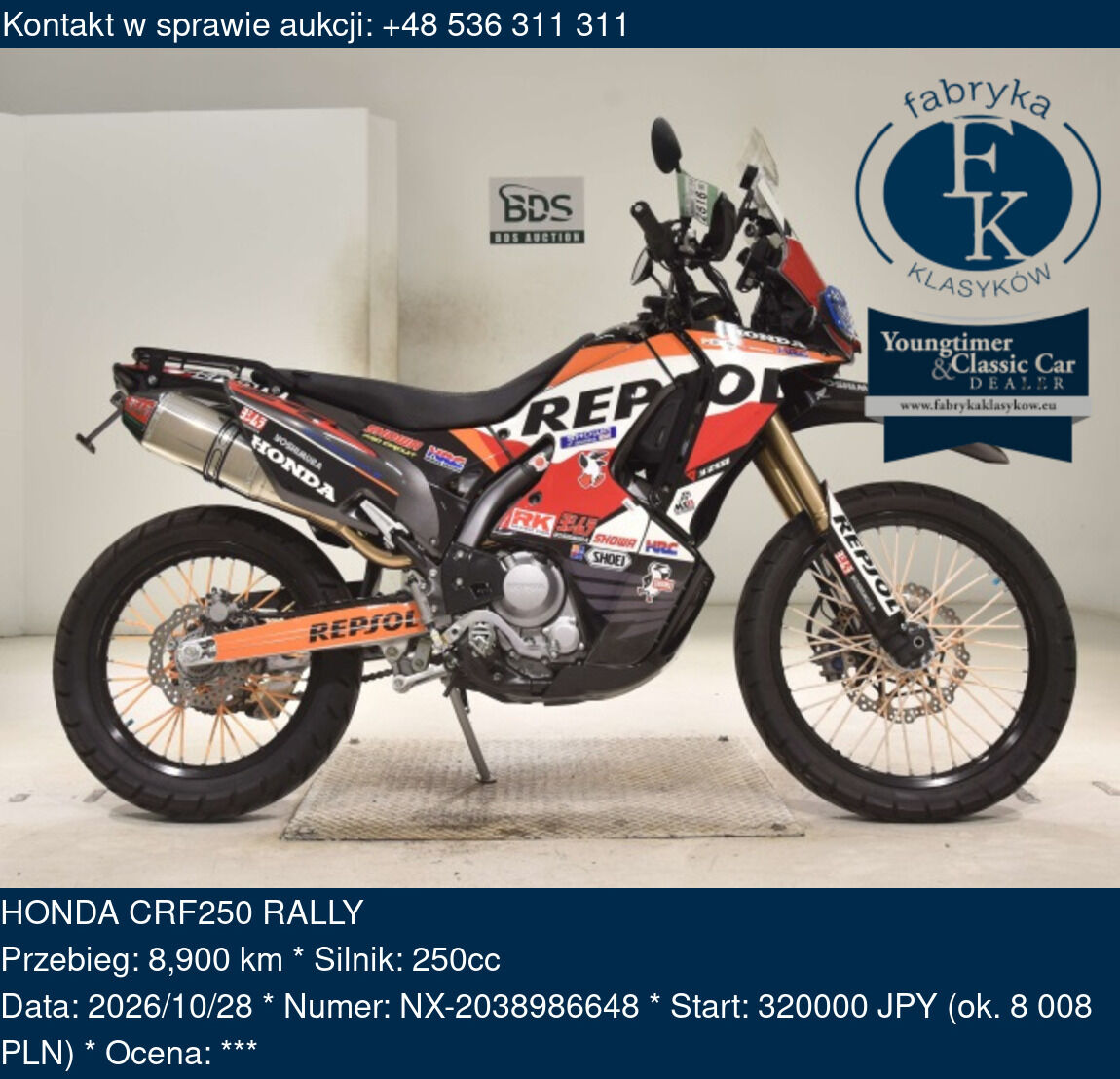 HONDA CRF250 RALLY  - zdjęcie 2