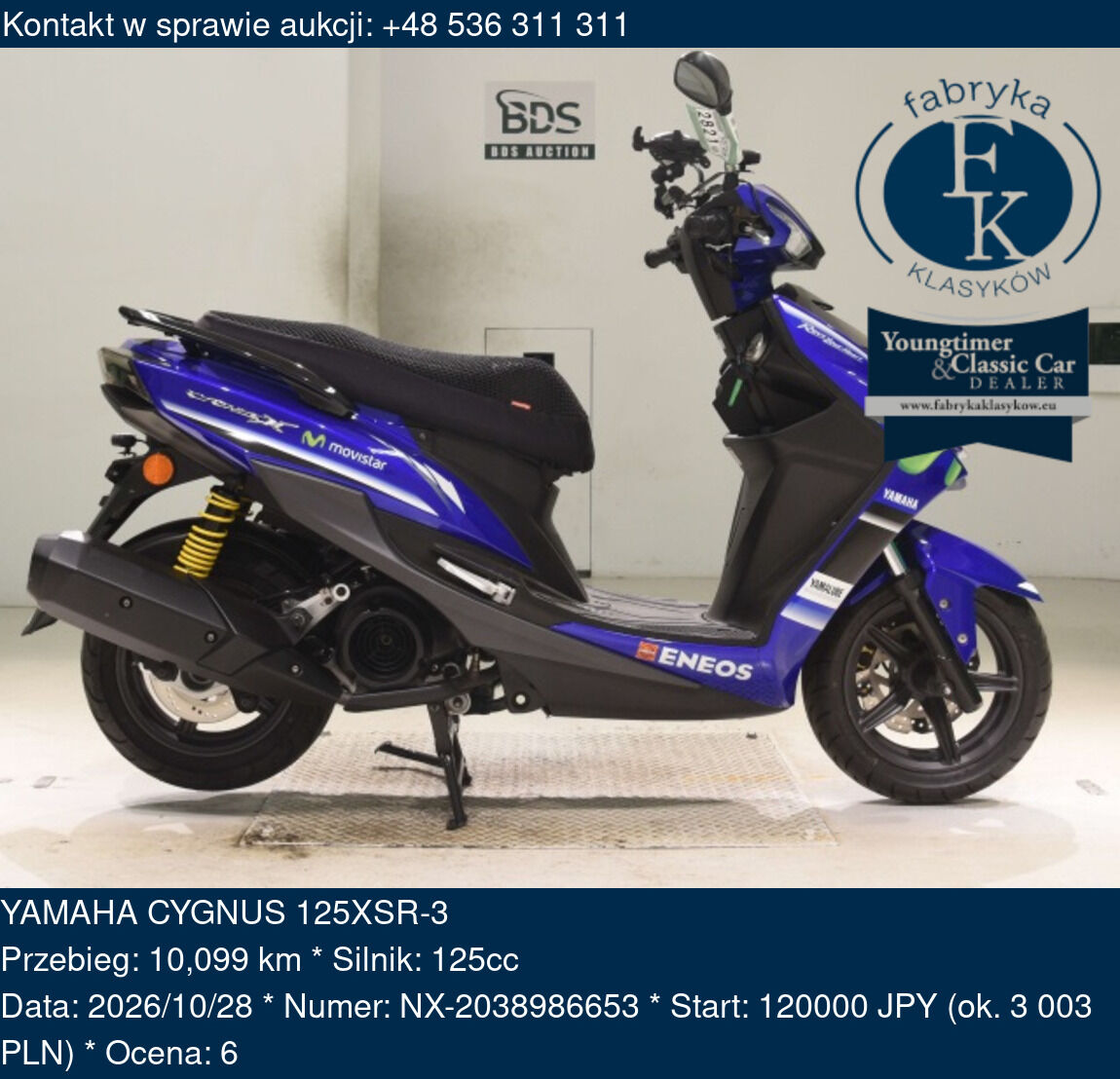 YAMAHA CYGNUS 125XSR-3  - zdjęcie 2