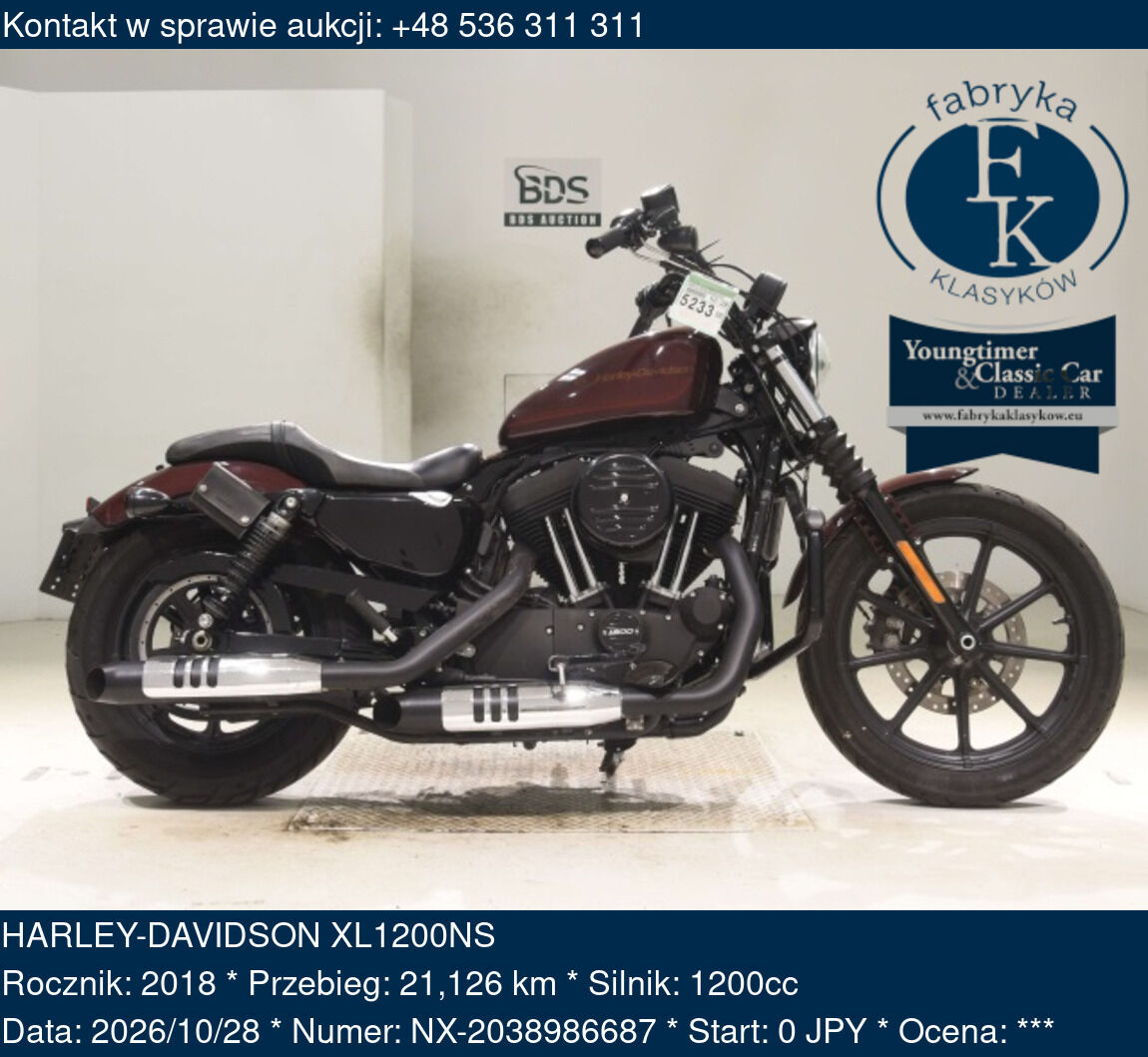 HARLEY-DAVIDSON XL1200NS 2018 - zdjęcie 2