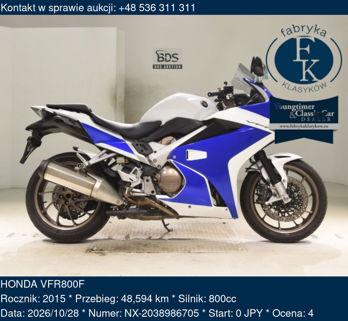 HONDA VFR800F 2015 - zdjęcie 2