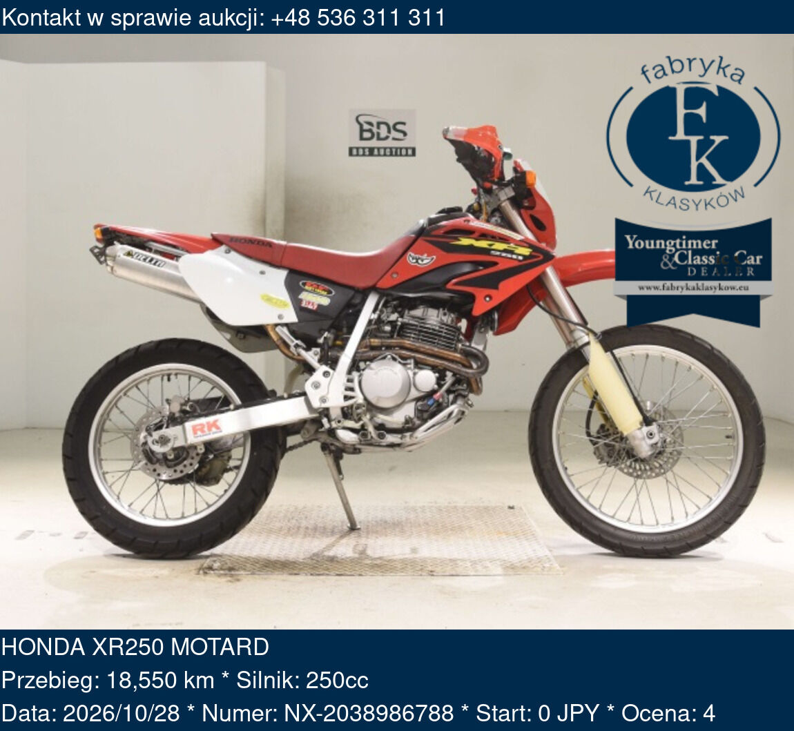 HONDA XR250 MOTARD  - zdjęcie 2