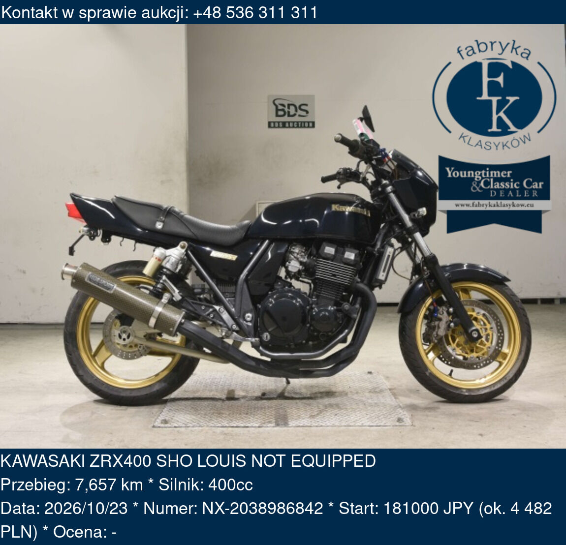 KAWASAKI ZRX400 SHO LOUIS NOT EQUIPPED  - zdjęcie 2