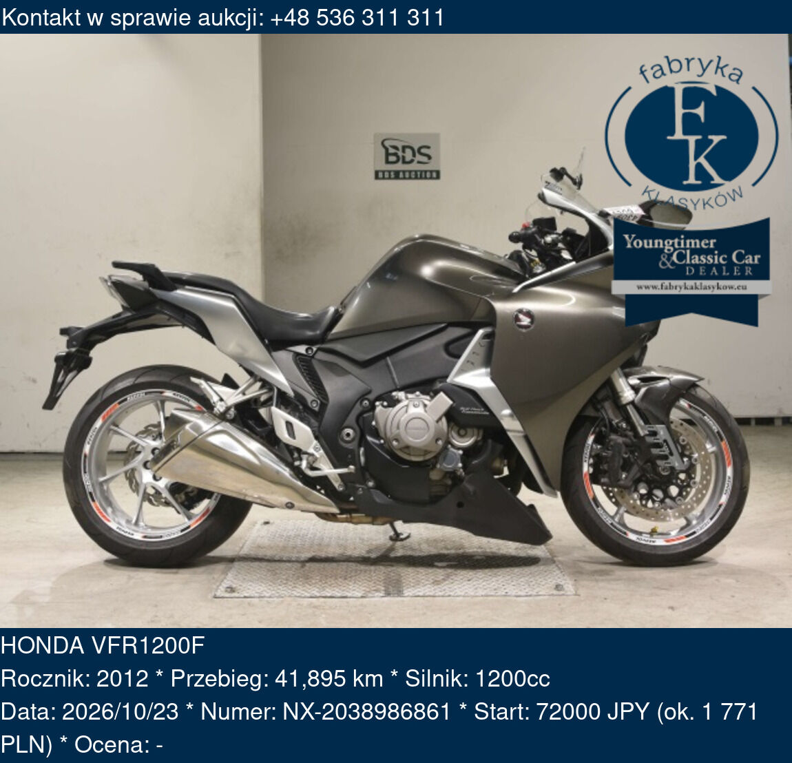 HONDA VFR1200F 2012 - zdjęcie 2