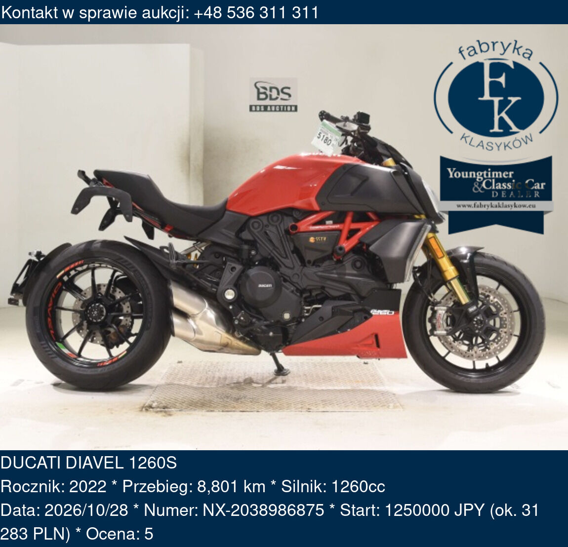 DUCATI DIAVEL 1260S 2022 - zdjęcie 2