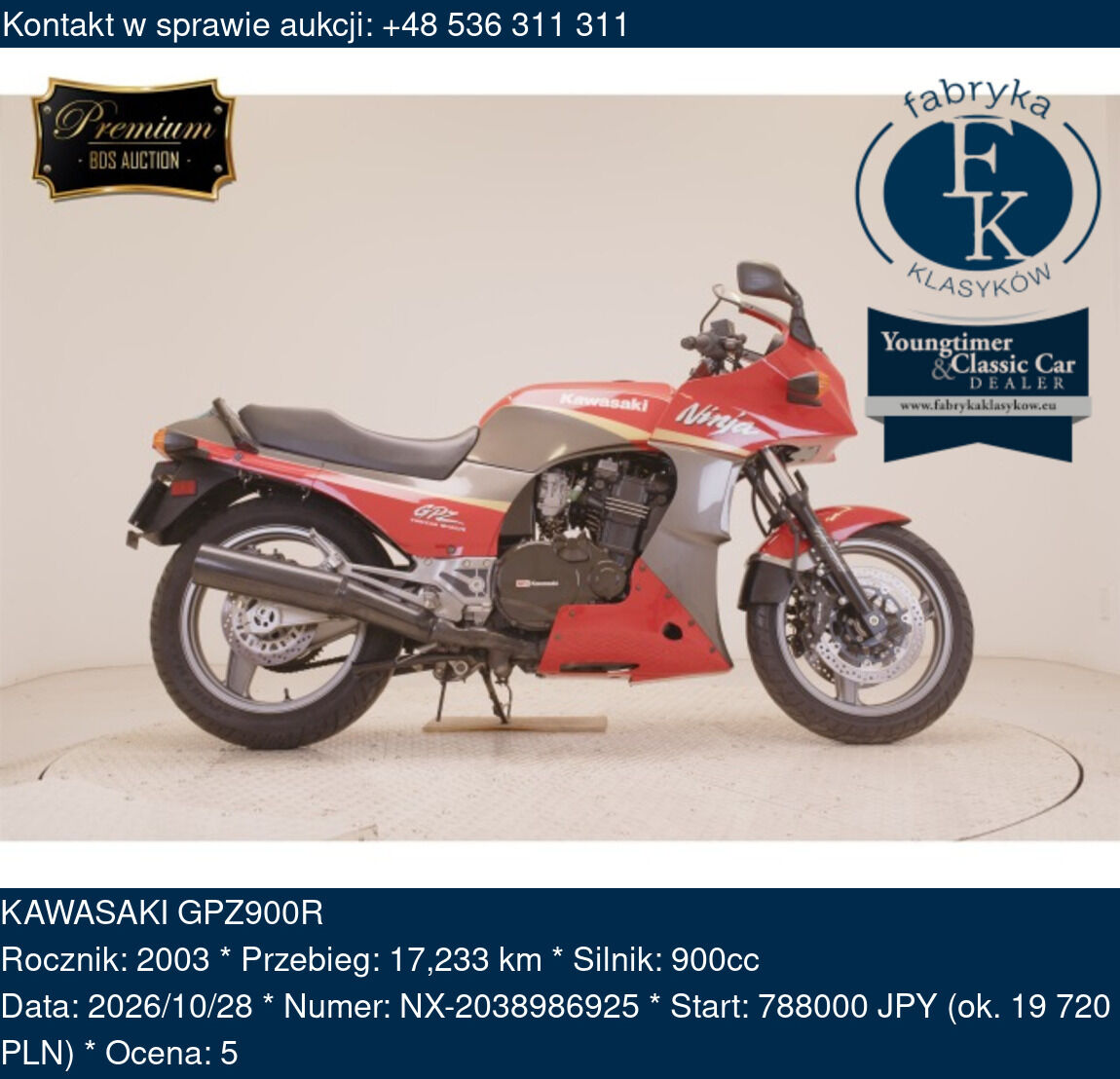 KAWASAKI GPZ900R 2003 - zdjęcie 2