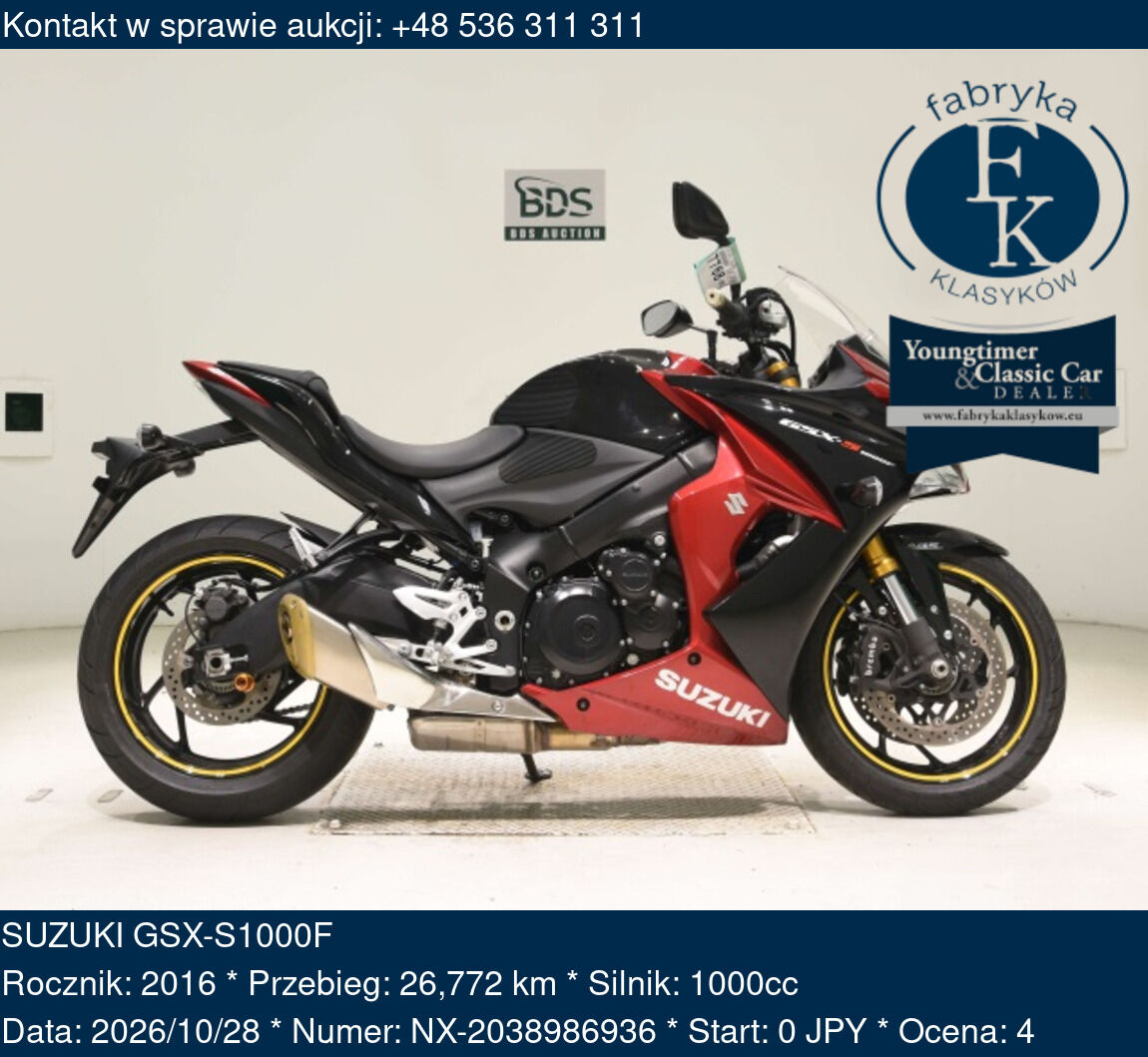 SUZUKI GSX-S1000F 2016 - zdjęcie 2