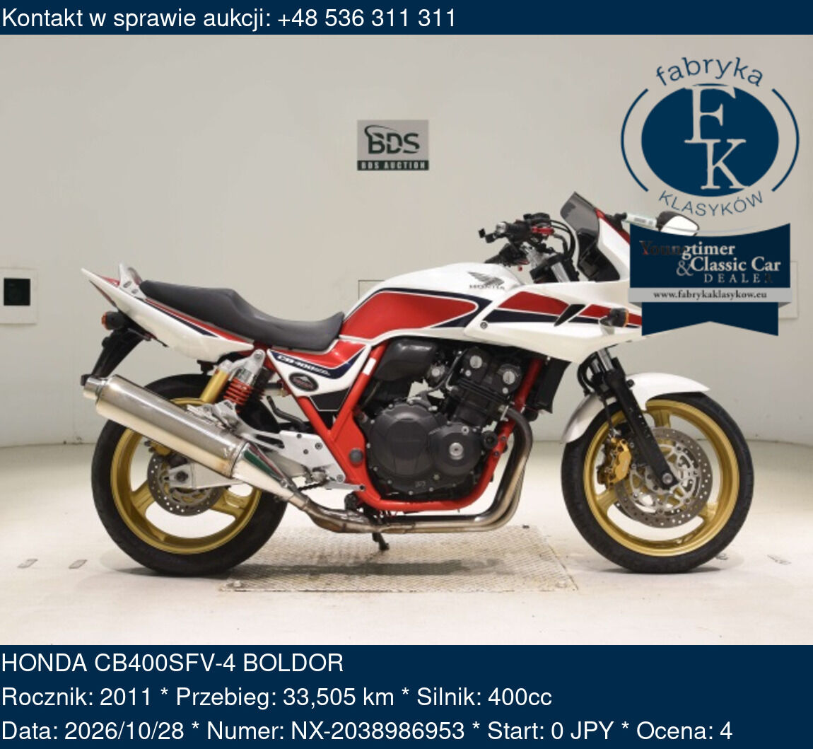 HONDA CB400SFV-4 BOLDOR 2011 - zdjęcie 2