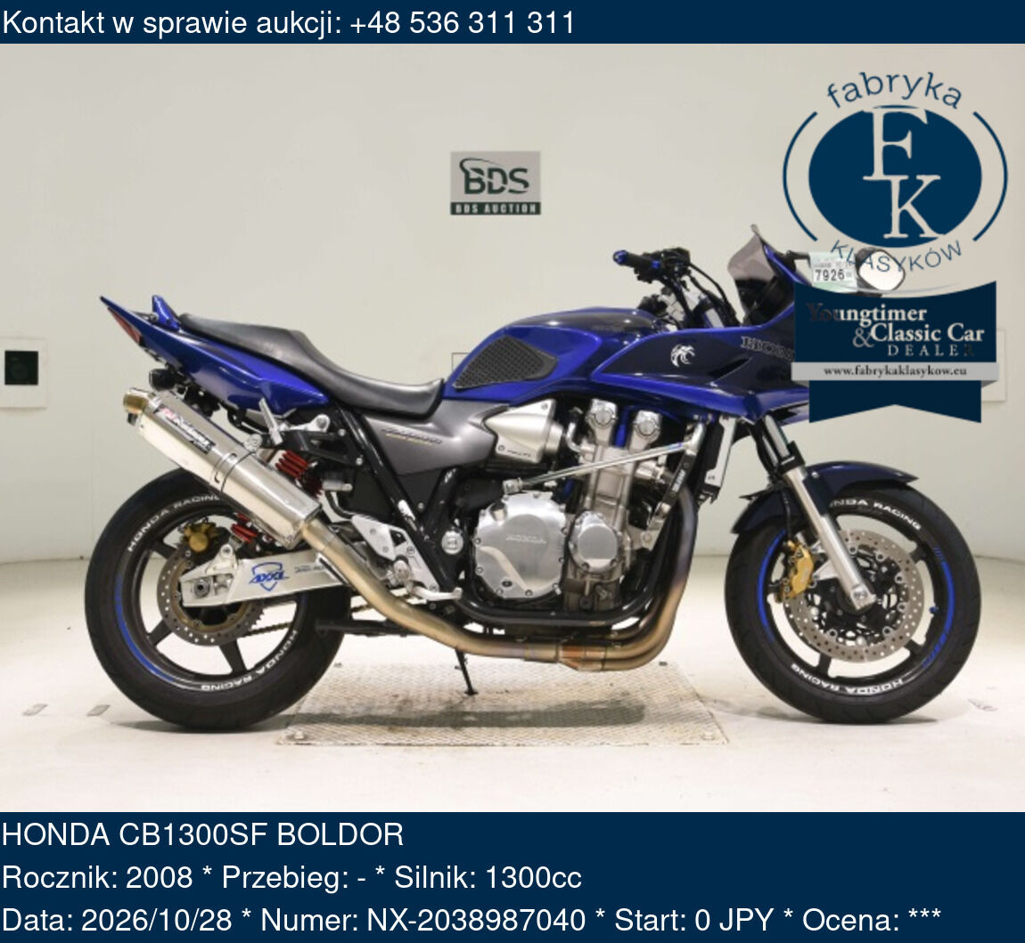 HONDA CB1300SF BOLDOR 2008 - zdjęcie 2