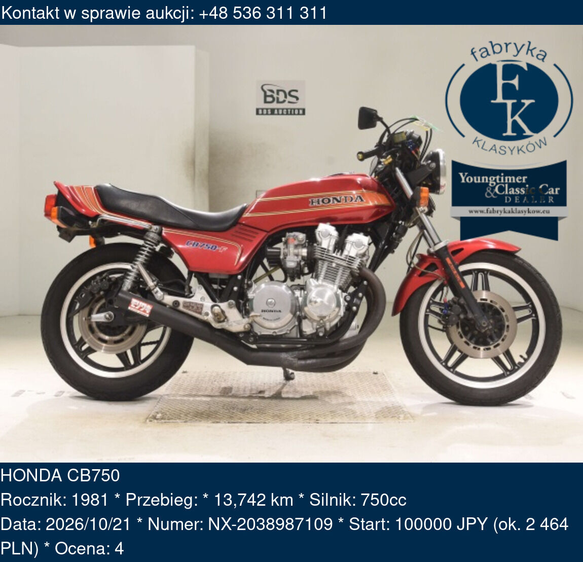 HONDA CB750 1981 - zdjęcie 2