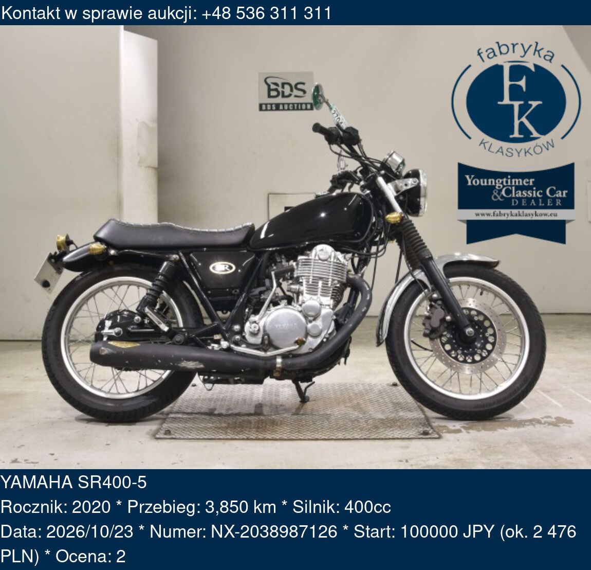 YAMAHA SR400-5 2020 - zdjęcie 2
