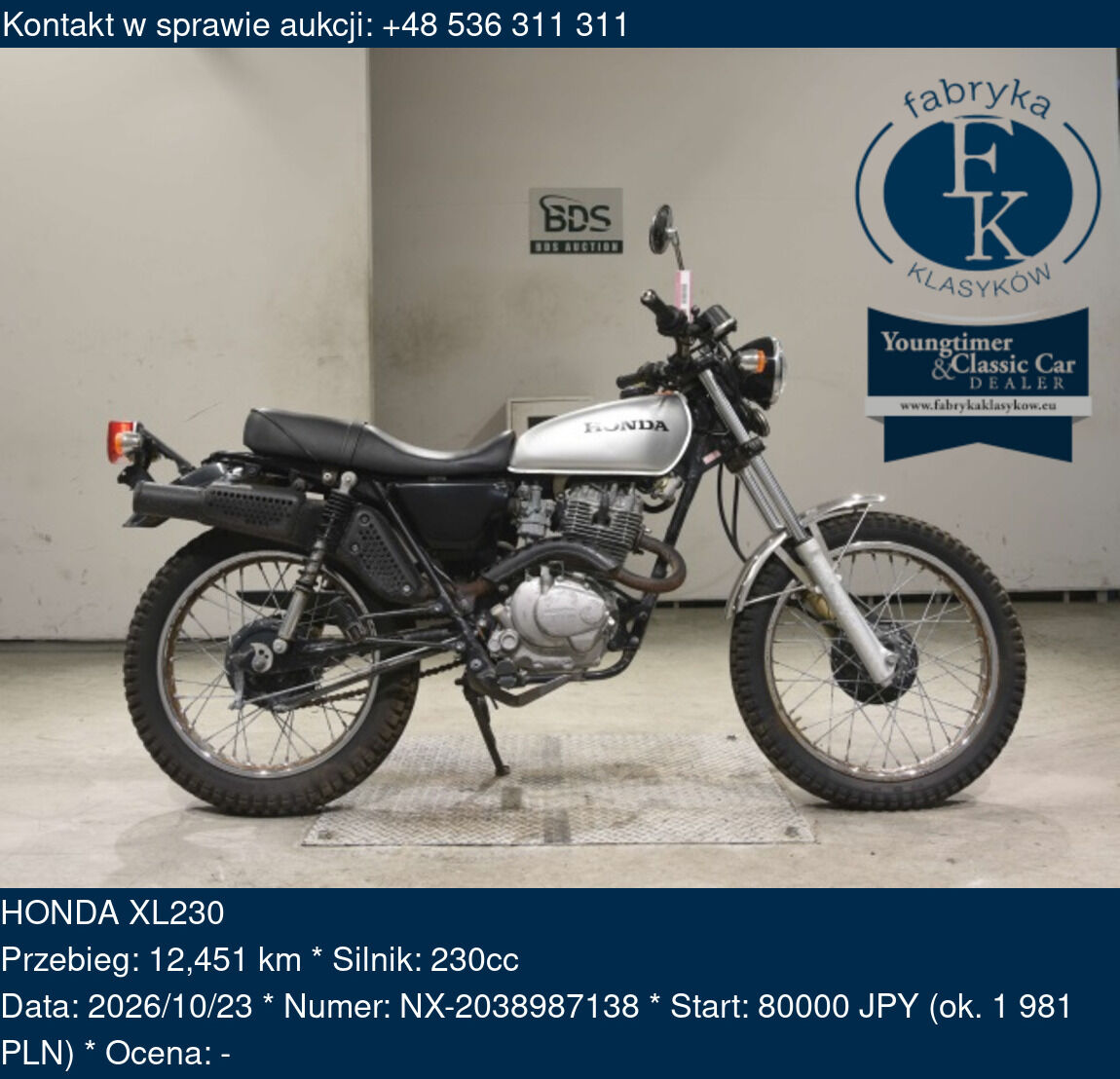 HONDA XL230 - zdjęcie 2