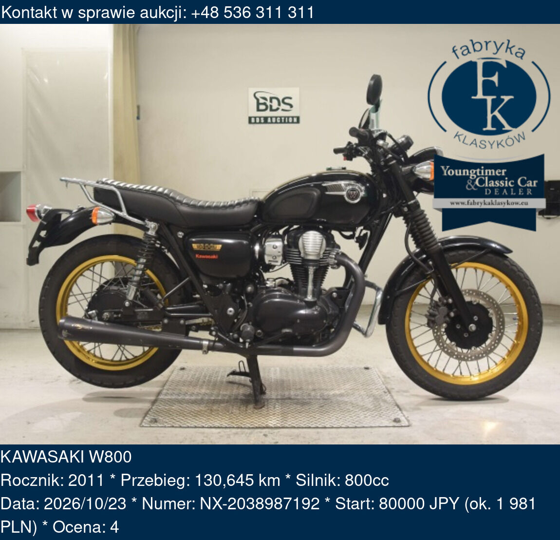 KAWASAKI W800 2011 - zdjęcie 2