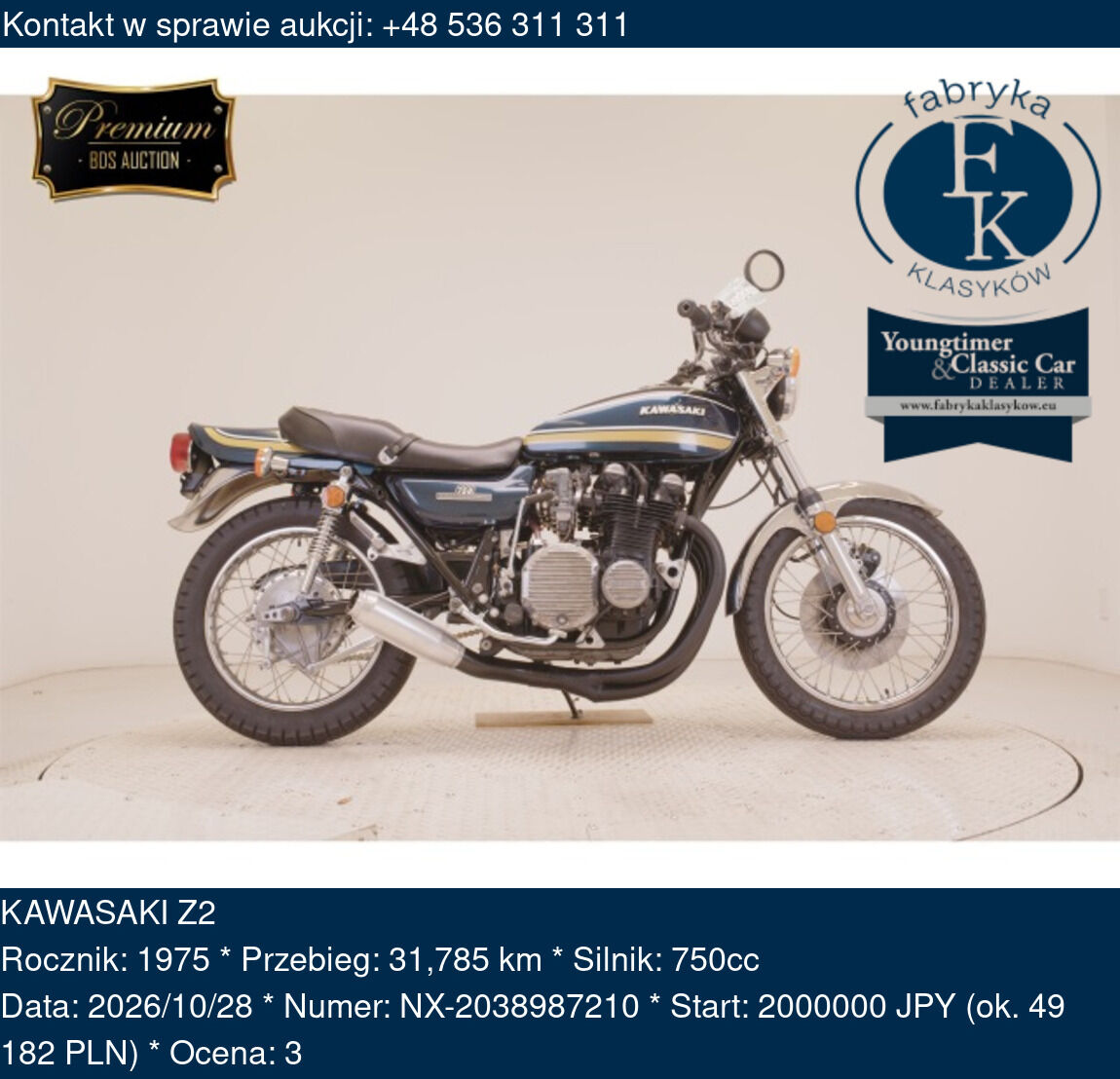 KAWASAKI Z2 1975 - zdjęcie 2