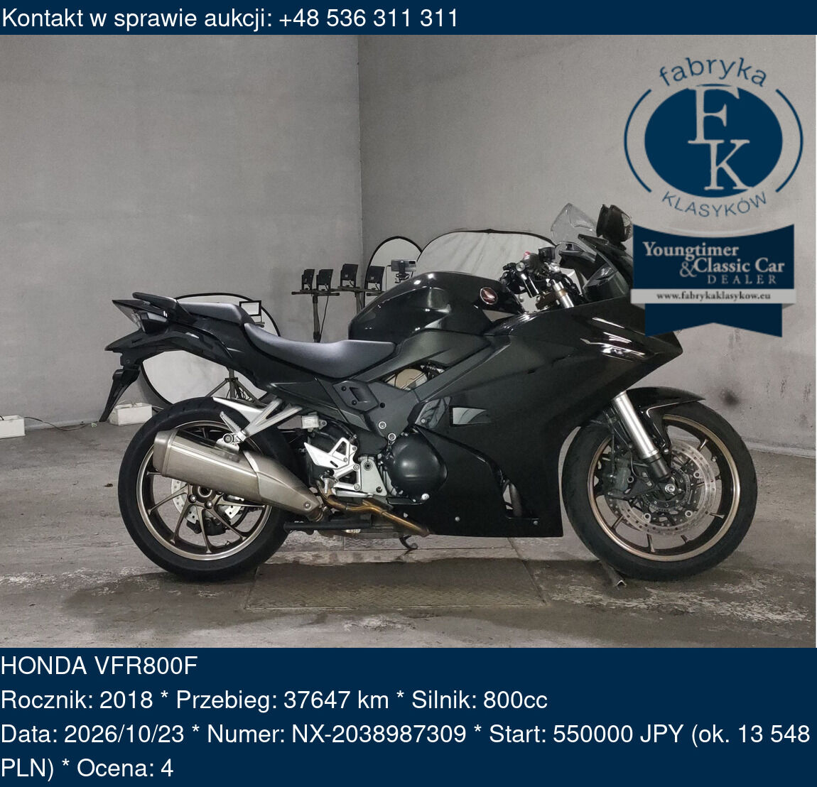 HONDA VFR800F 2018 - zdjęcie 2