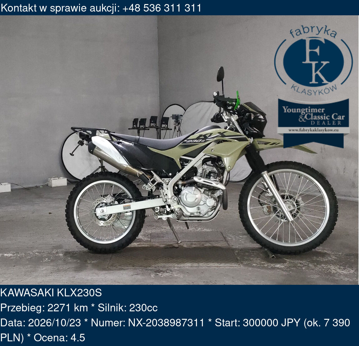 KAWASAKI KLX230S  - zdjęcie 2
