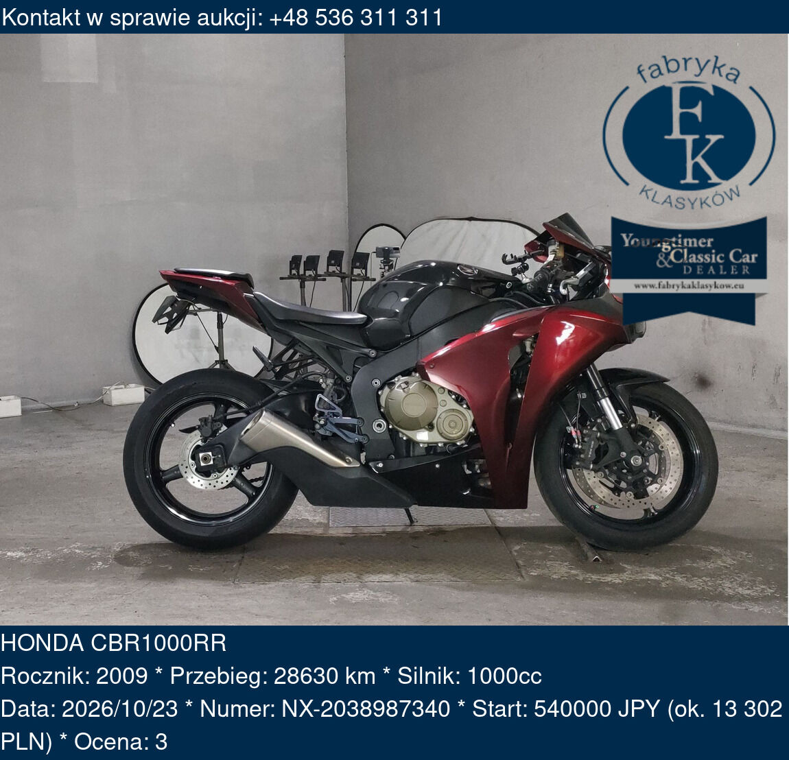 HONDA CBR1000RR 2009 - zdjęcie 2