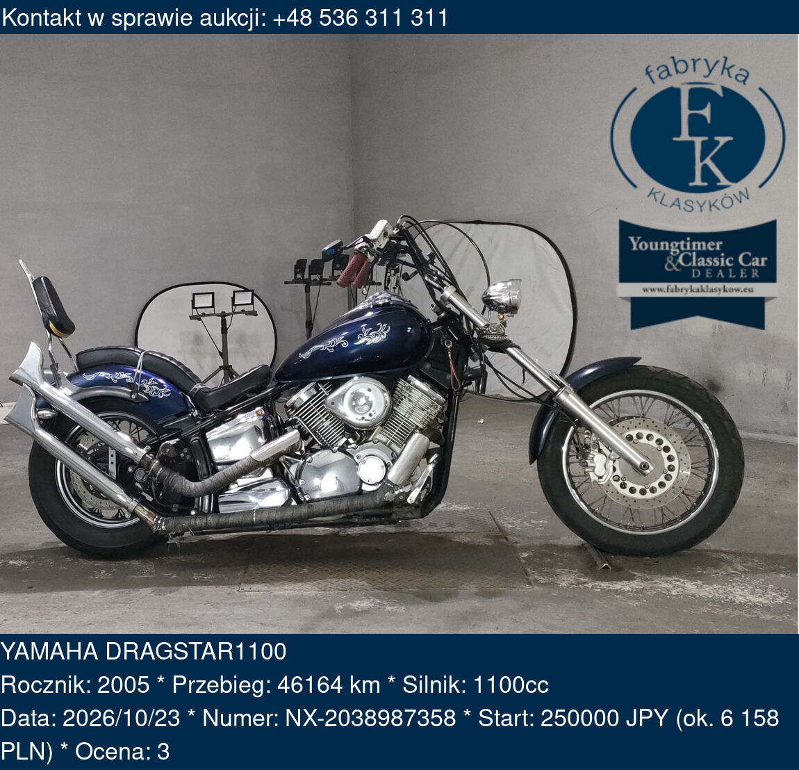 YAMAHA DRAGSTAR1100 2005 - zdjęcie 2
