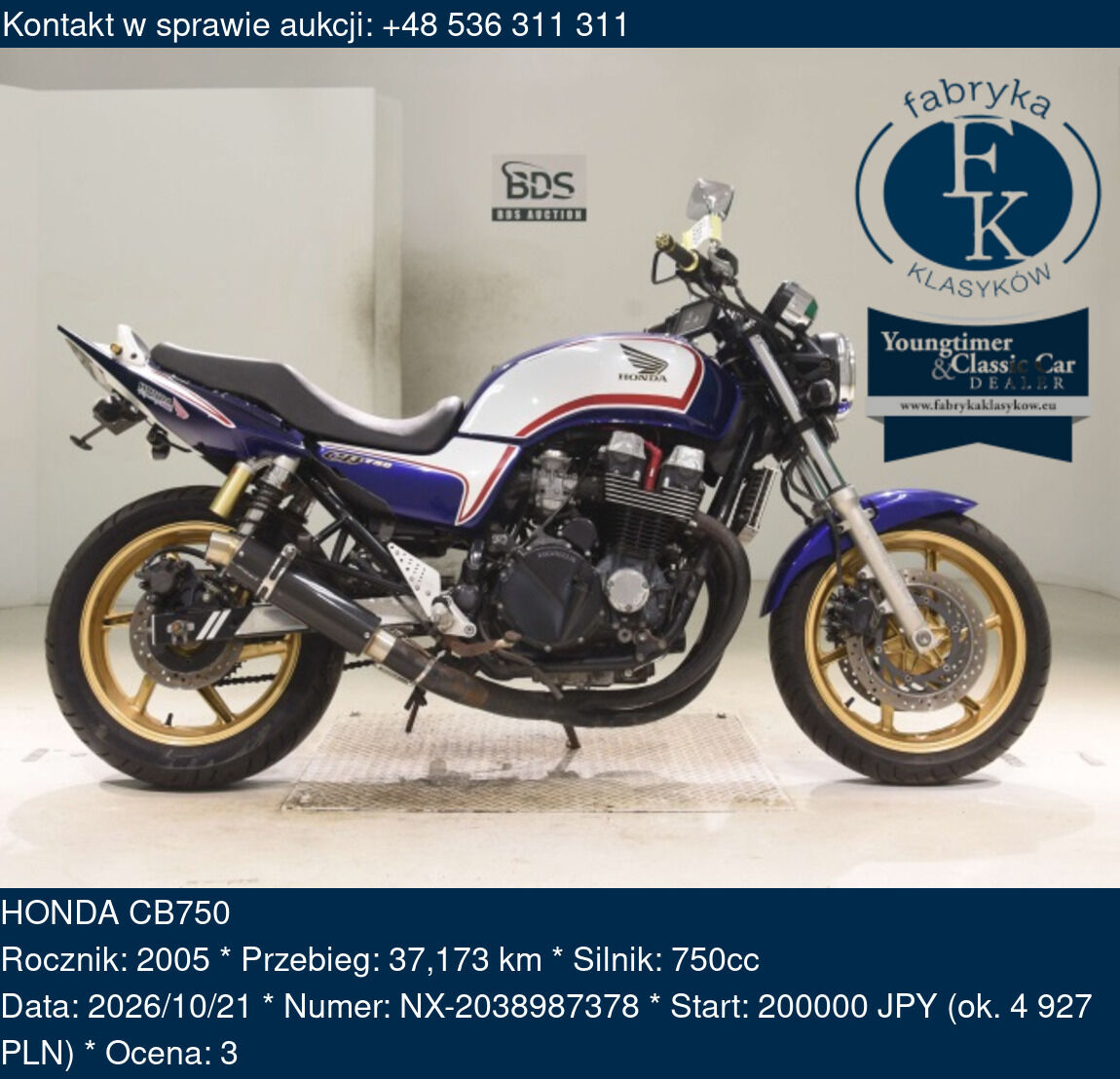 HONDA CB750 2005 - zdjęcie 2