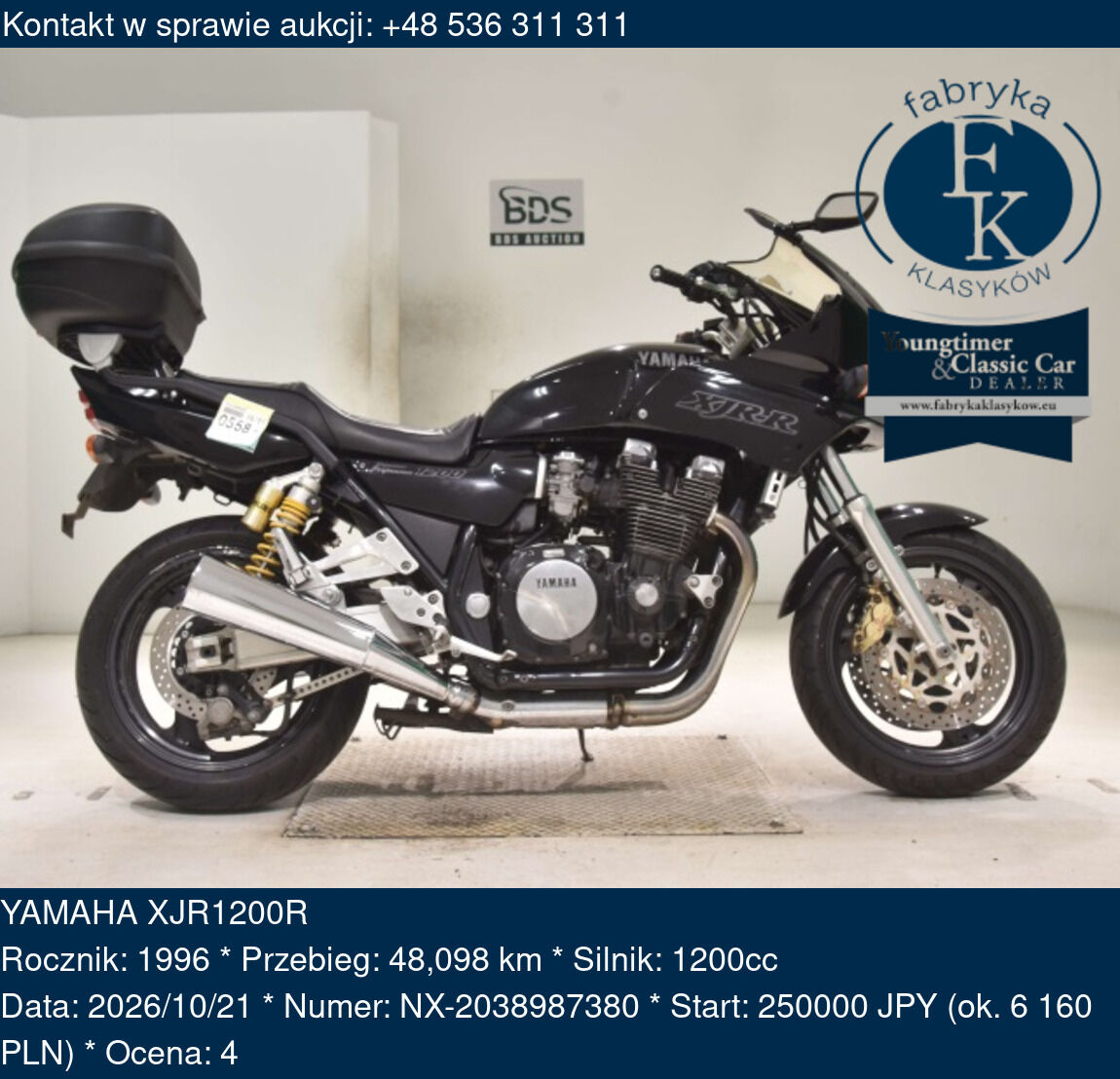 YAMAHA XJR1200R 1996 - zdjęcie 2