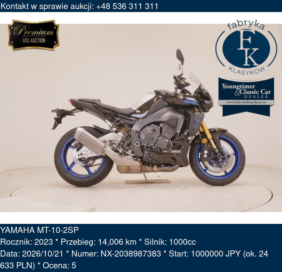 YAMAHA MT-10-2SP 2023 - zdjęcie 2