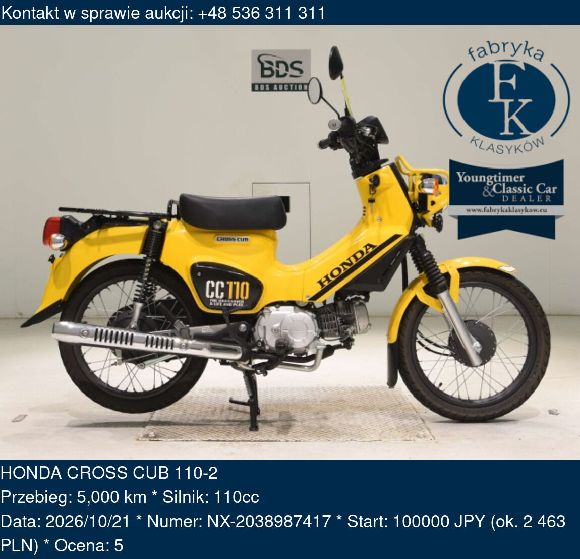 HONDA CROSS CUB 110-2 - zdjęcie 2