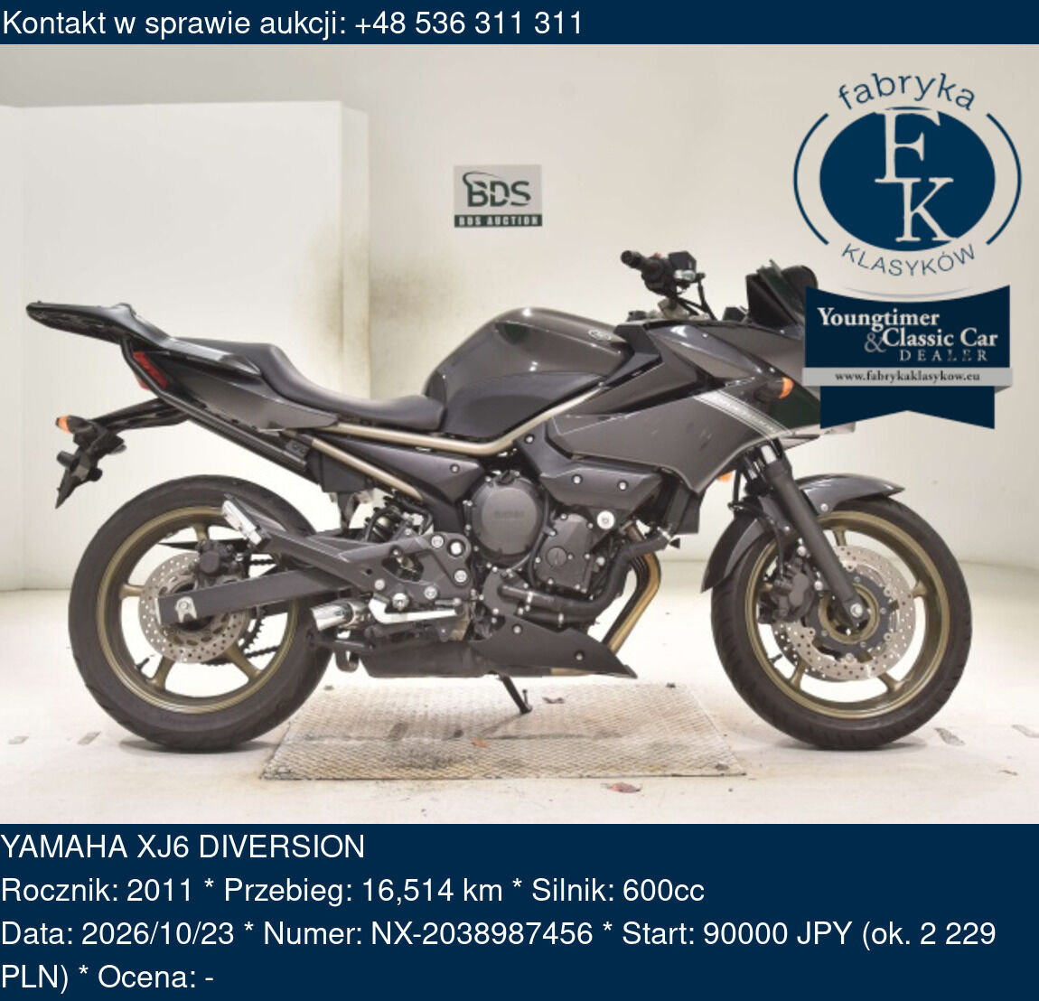 YAMAHA XJ6 DIVERSION 2011 - zdjęcie 2