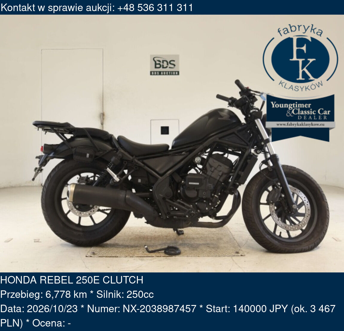 HONDA REBEL 250E CLUTCH  - zdjęcie 2