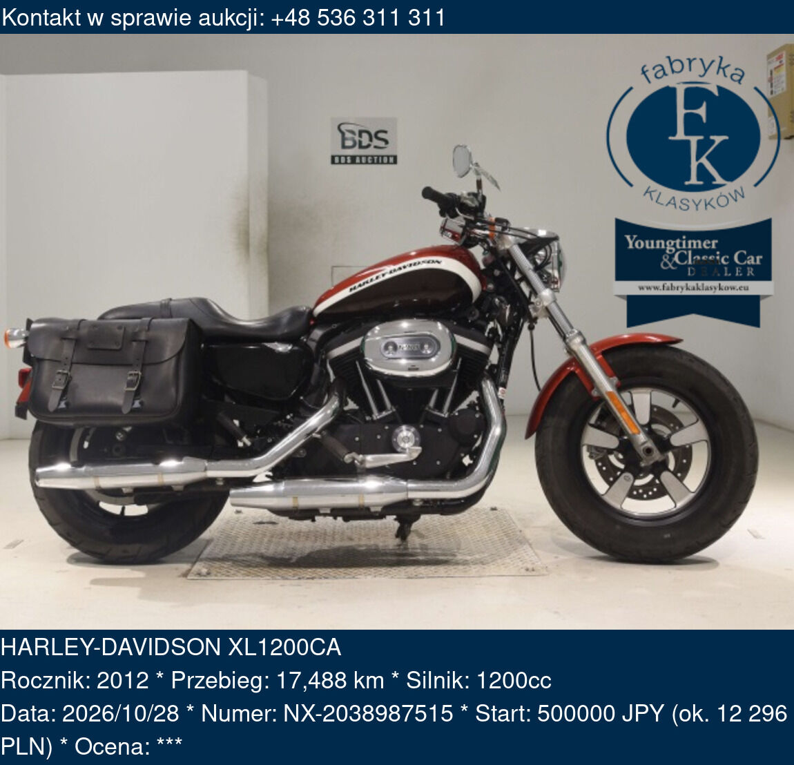 HARLEY-DAVIDSON XL1200CA 2012 - zdjęcie 2