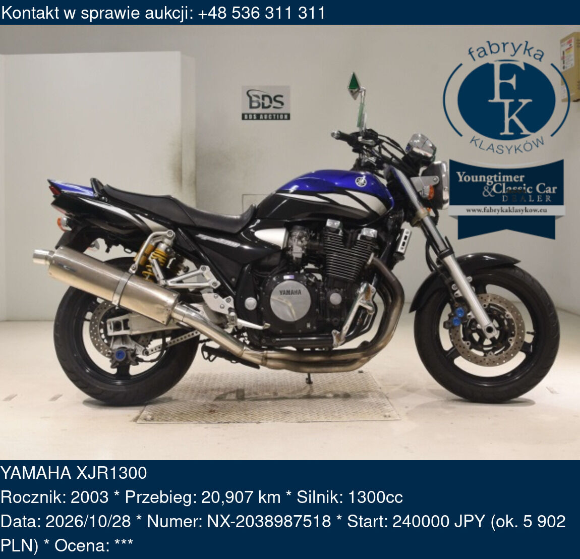 YAMAHA XJR1300 2003 - zdjęcie 2