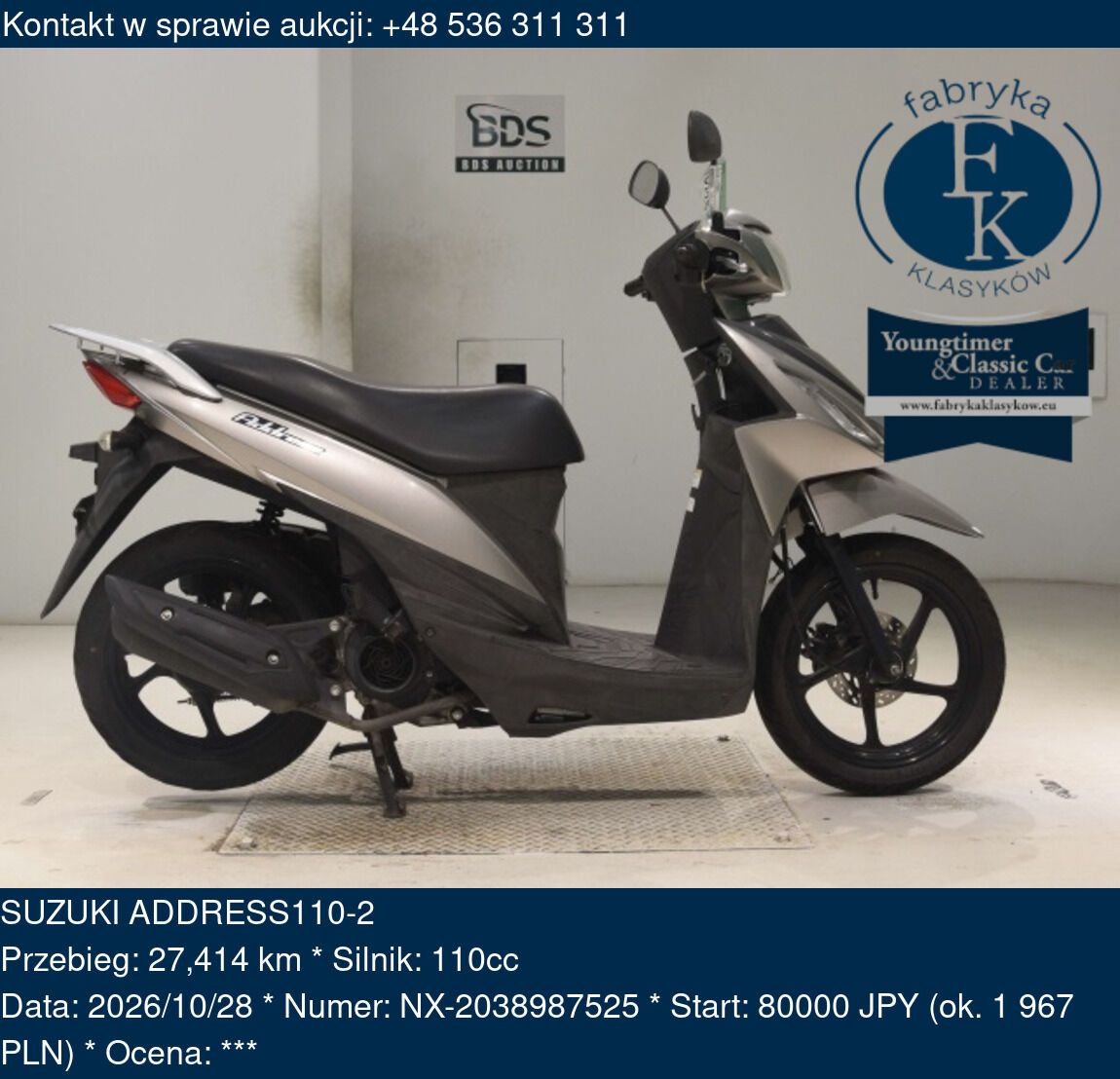 SUZUKI ADDRESS110-2 - zdjęcie 2